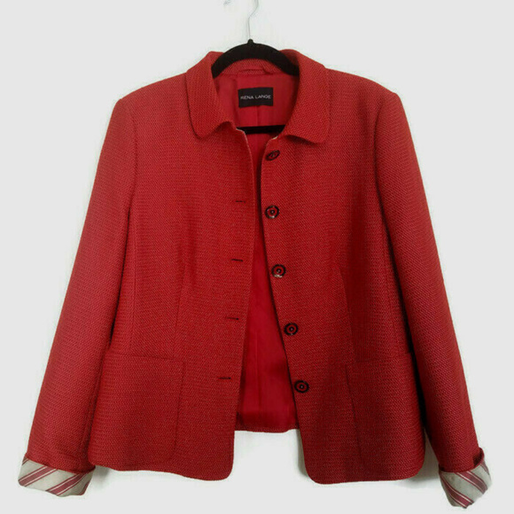 Rena Lange Jackets & Blazers - LAST CALL!! Rena Lange Red Jacket Blazer